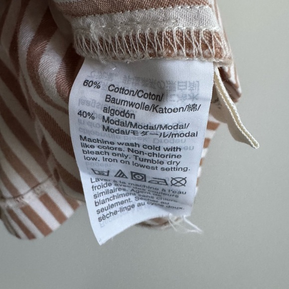 Madewell Button-Back Easy Shift Dress in York Stripe Earthen Clay Color Size XL - Picture 6 of 9